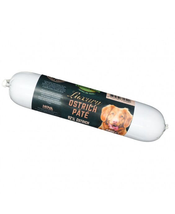 Strutienos paštetas šunims „Luxury Ostrich Pâté 94%“ 400g