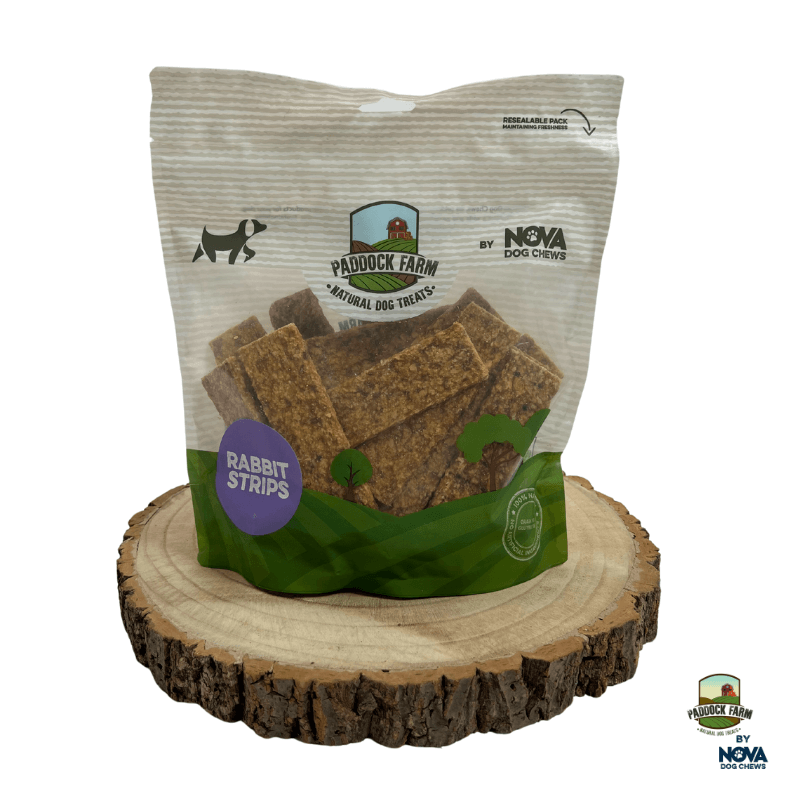 Triušienos juostelės skanėstas šunims „Rabbit Strips“ 100% natūralios, 500g
