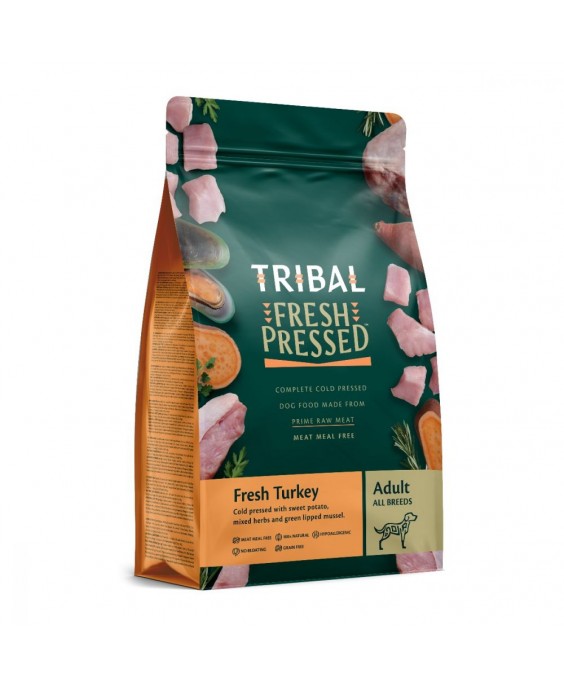Tribal Maistas šunims, kalakutiena šalto spaudimo „Fresh Pressed Turkey – ADULT“