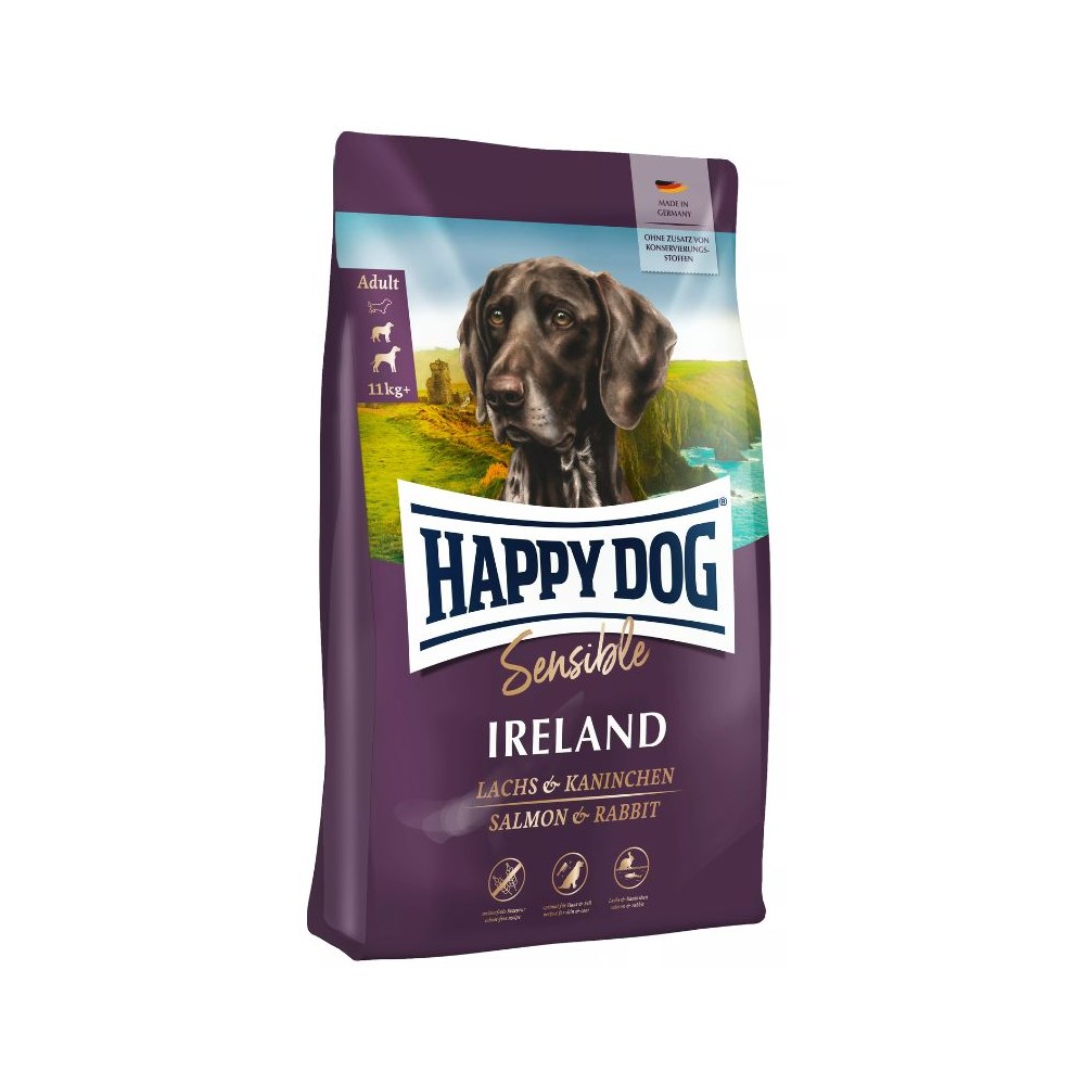 Happy Dog maistas suaugusiems šunims su triušiena ir lašiša Ireland