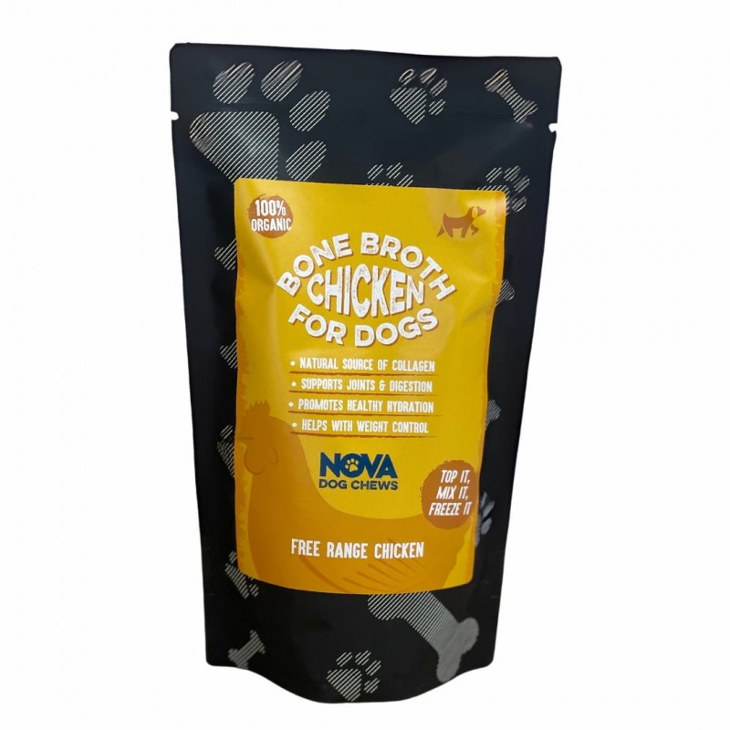Vištienos sultinys šunims ir katėms Nova Dog Chews Chicken Bone Broth, 230ml