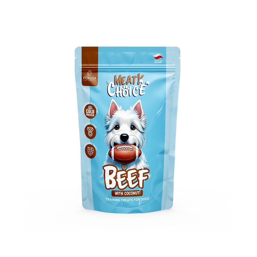 Dresūros skanėstai – jautiena su kokosu – Meaty Choice 200 g