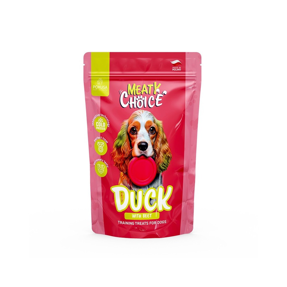 Dresūros skanėstai – antiena su burokėliais – Meaty Choice 200 g