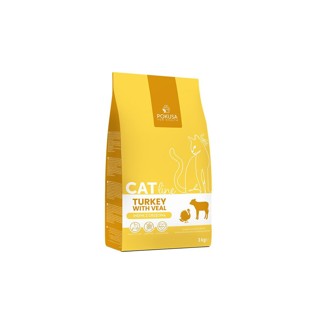 Pokusa CatLine kalakutienos su veršiena sausas maistas katėms